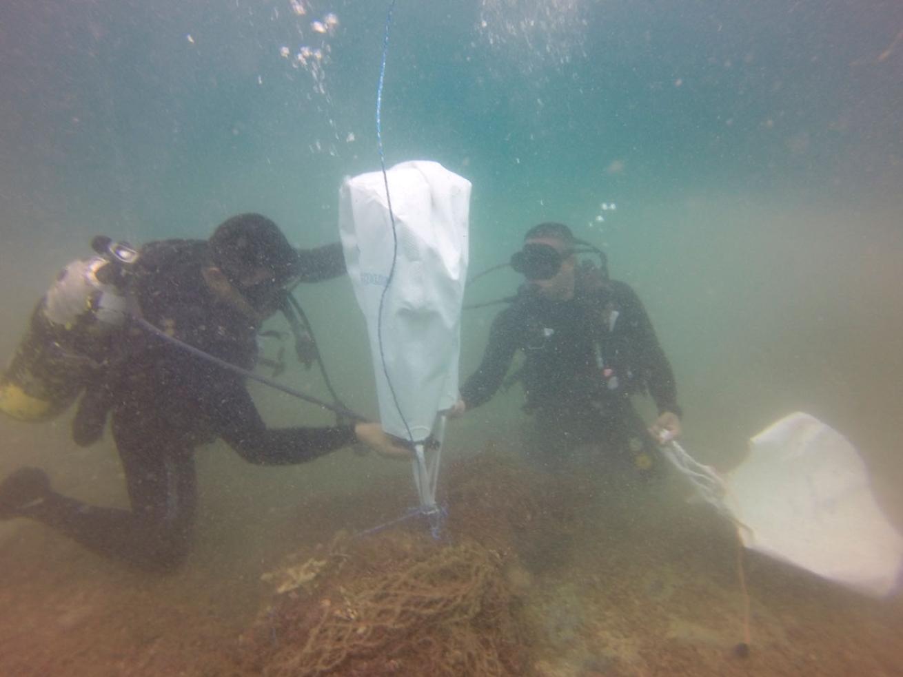 ghost fishing net removal ocean