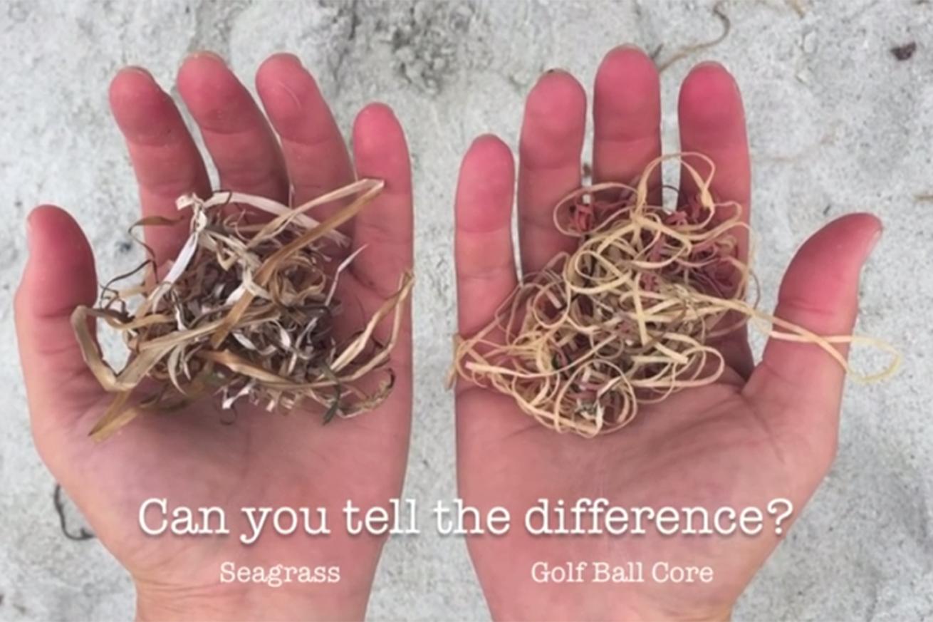 golf balls litter ocean pebble beach