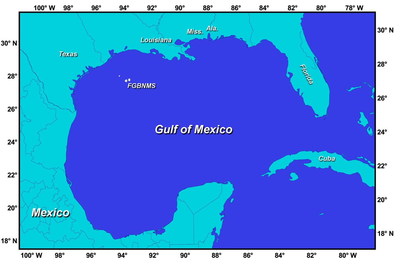 gulf of mexico scuba diving map