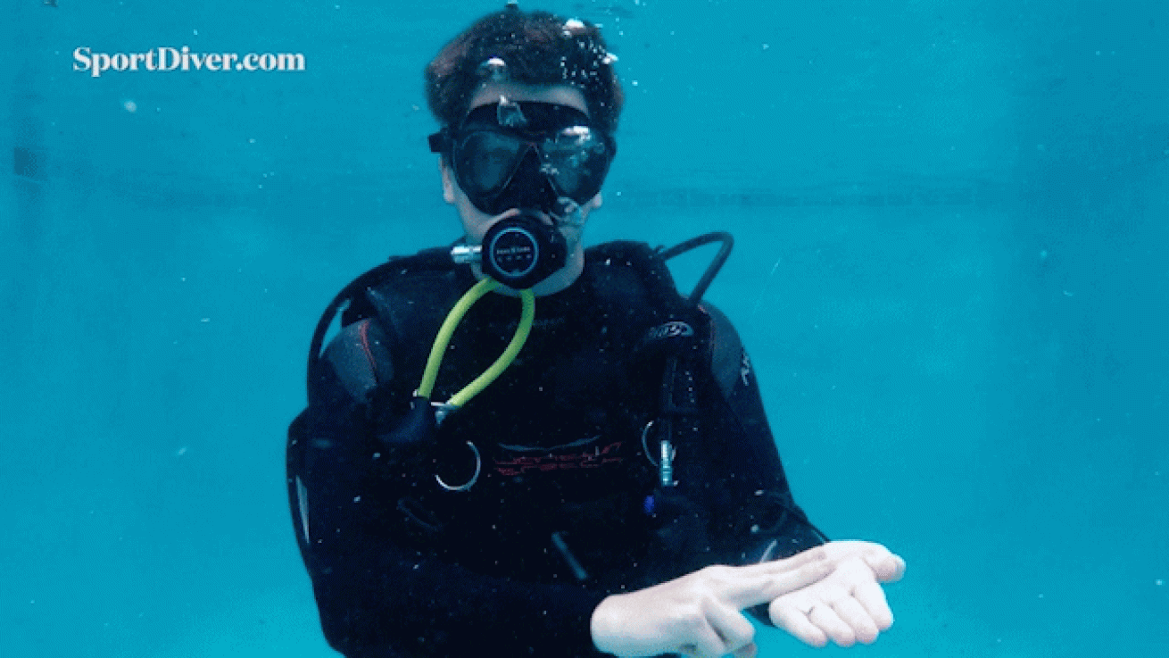 scuba diving hand signals air