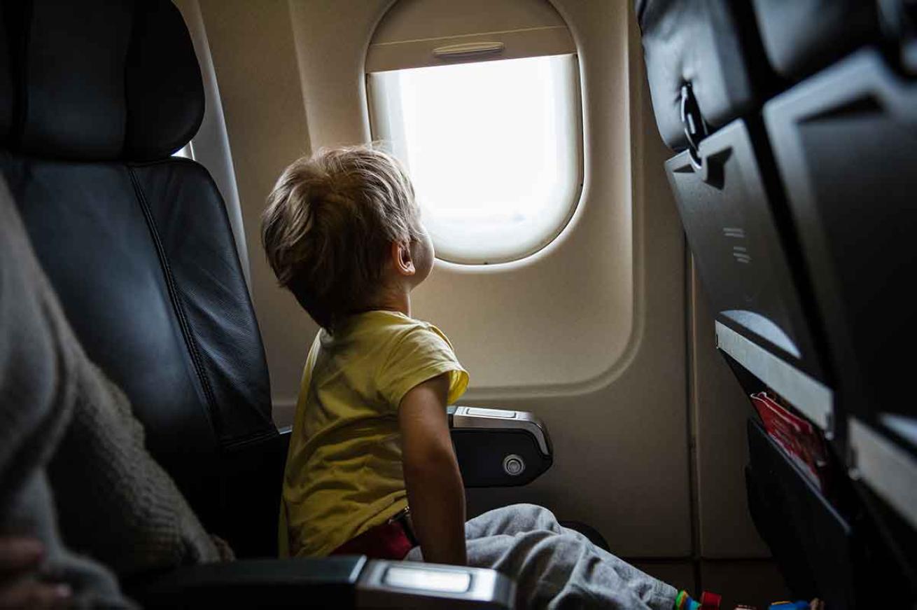 children flying travel