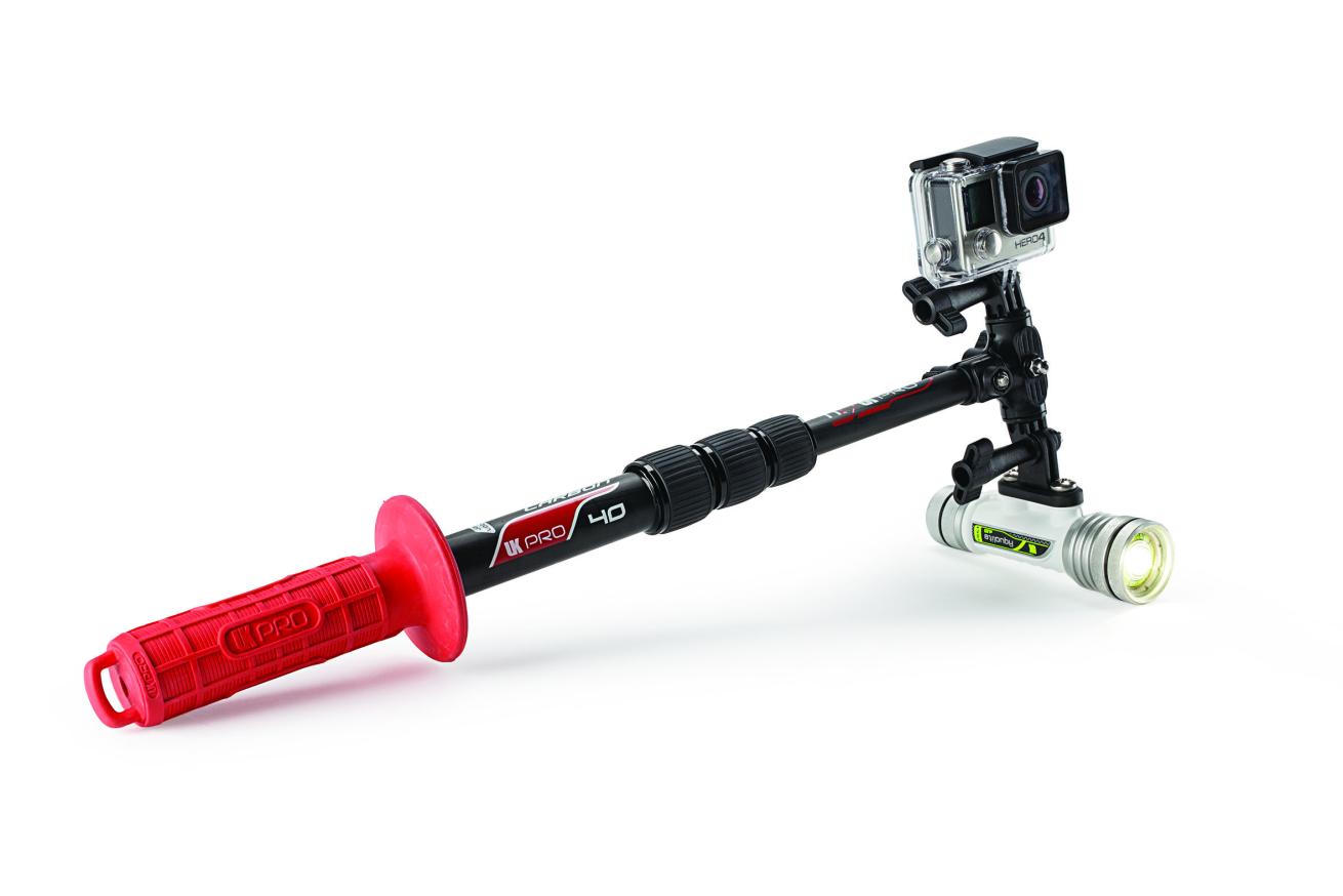 Underwater Kinetics pole and mount camera