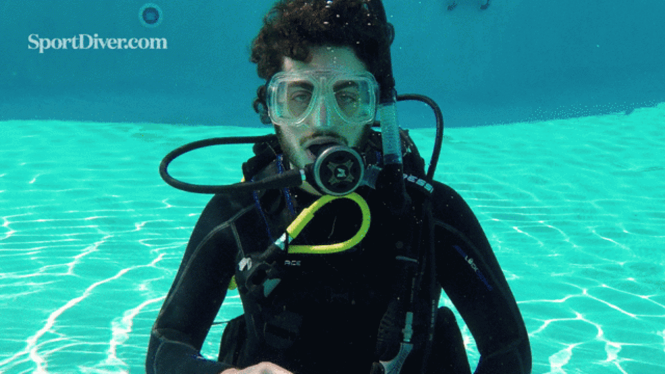 scuba hand signals leak
