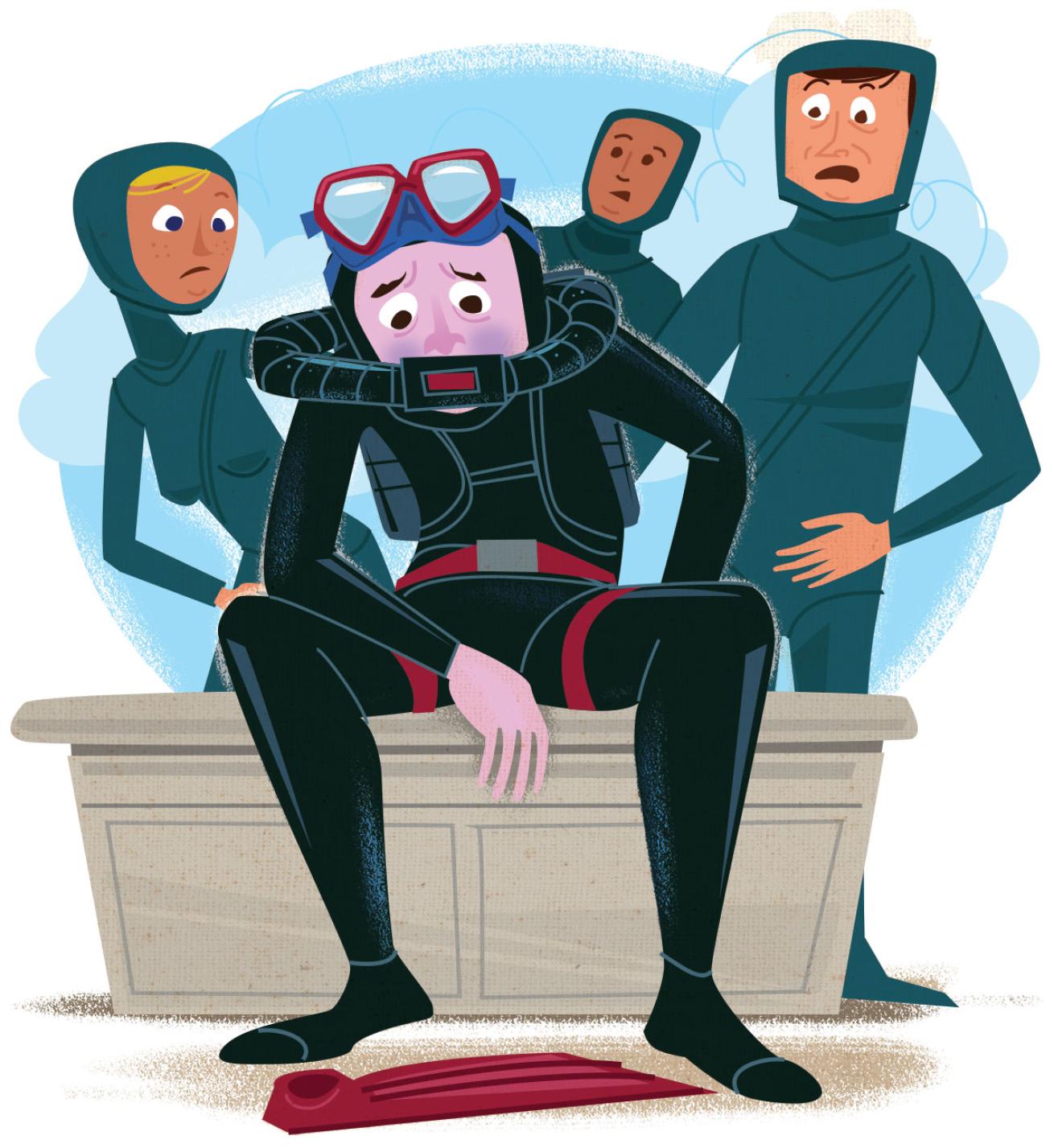 Rebreather diver skips safety check and passes out