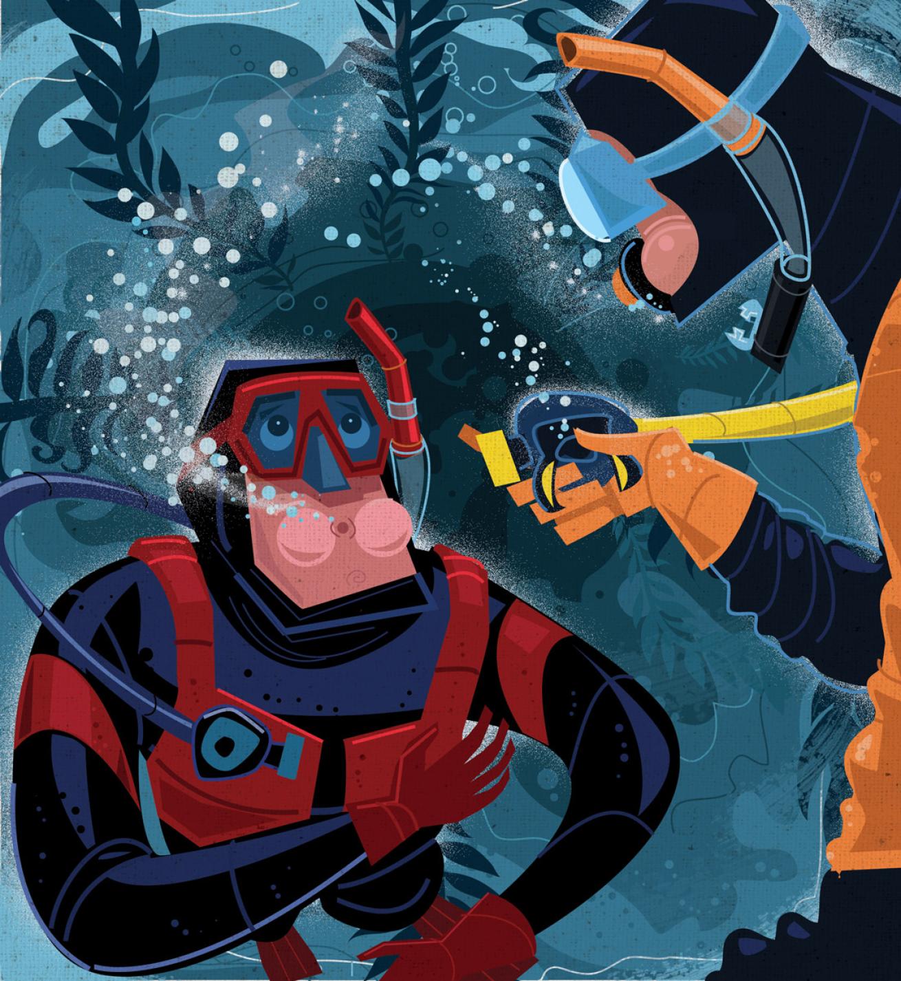 low air scuba diving