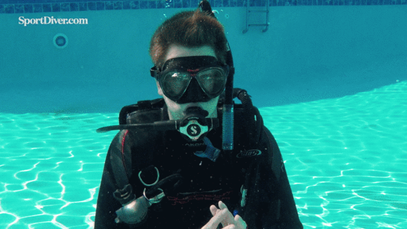 Lionfish hand signal