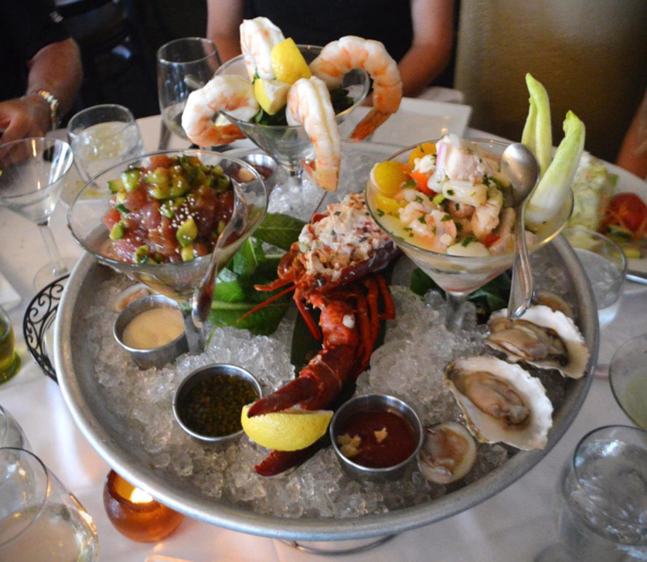 a platter of seafood in Fort Lauderdale
