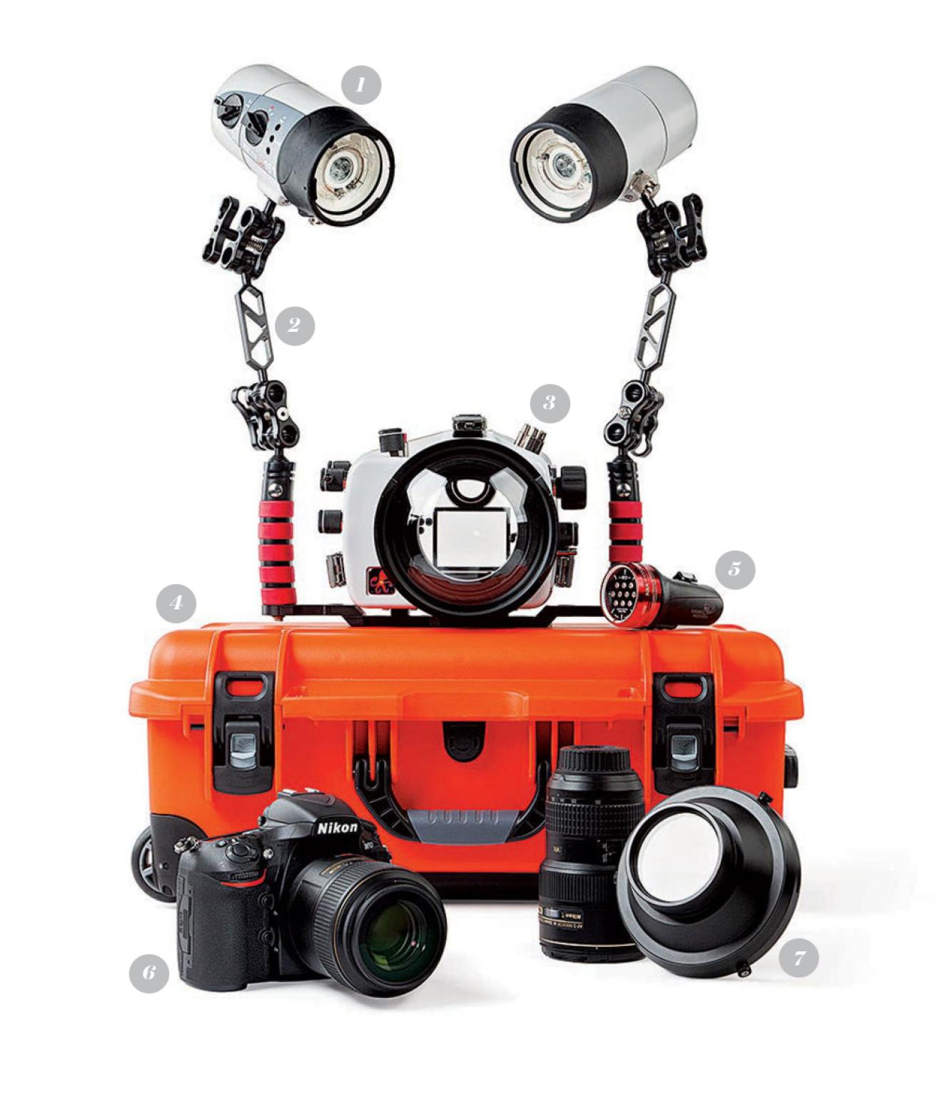 Underwater camera gear scuba diver photography