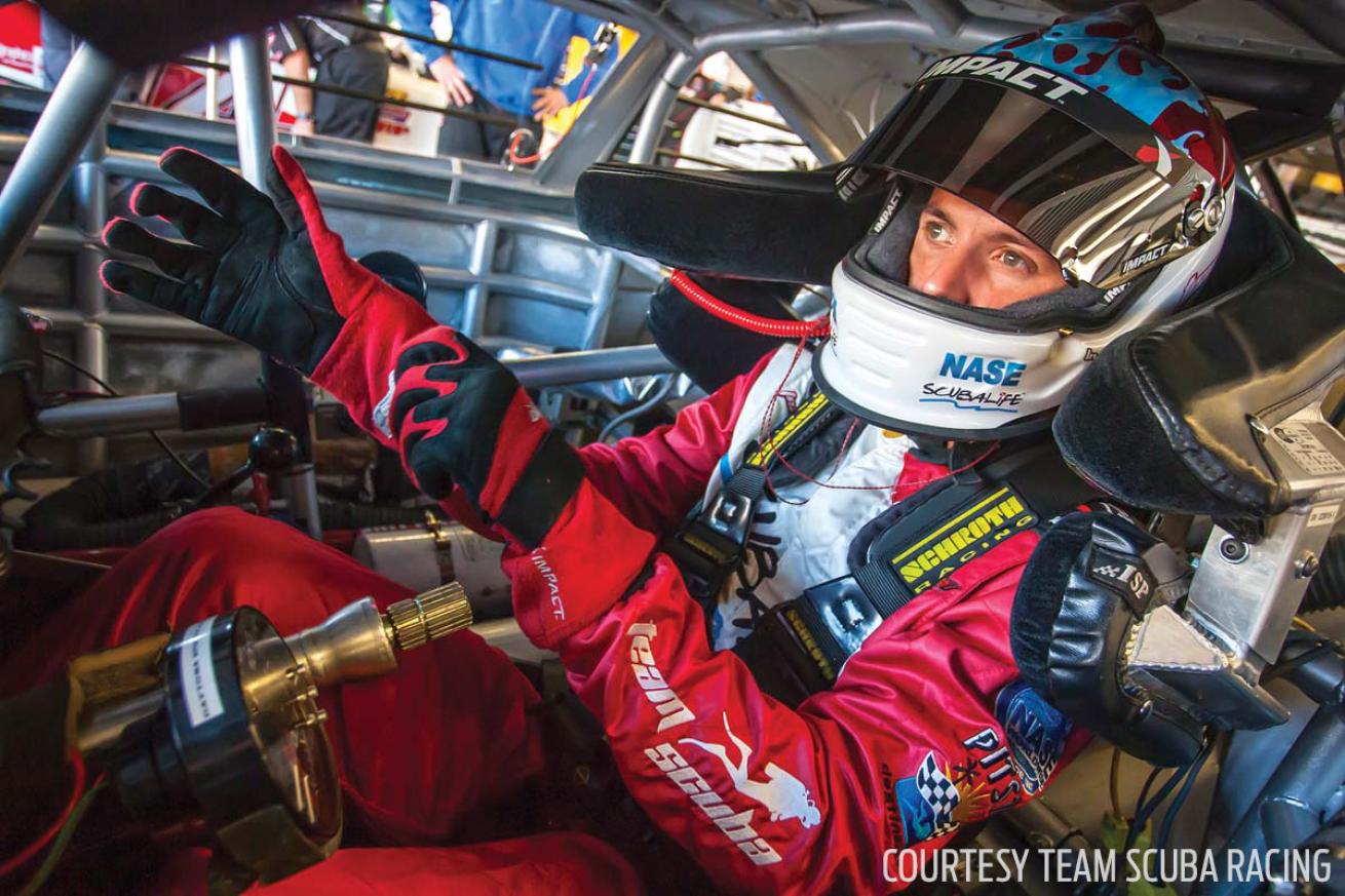 Ray Black Jr. NASCAR scuba diving