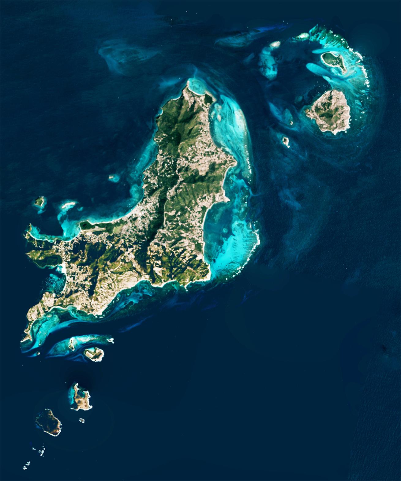 Satellite imagery of coral reefs