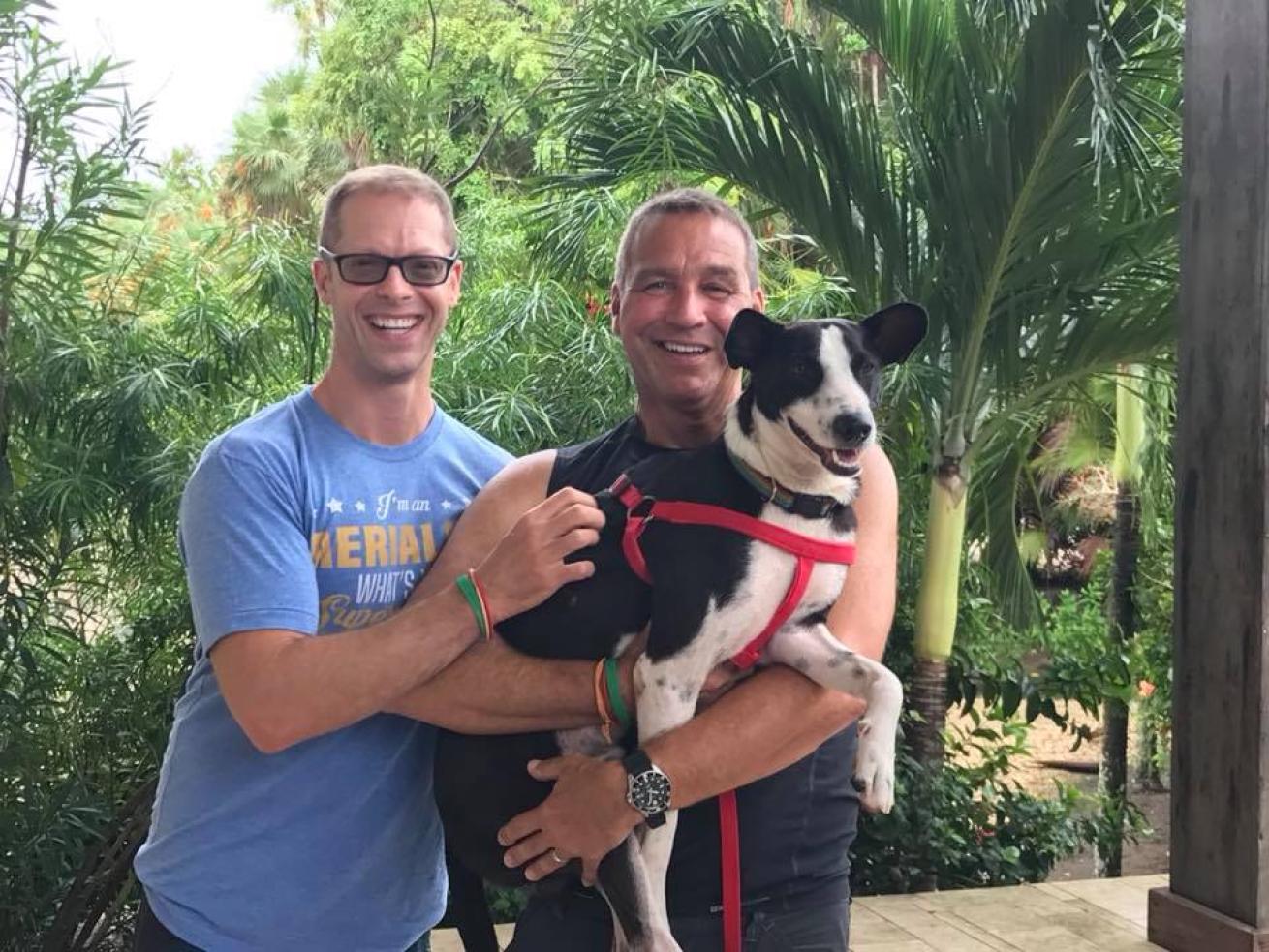 dog rescued ocean belize
