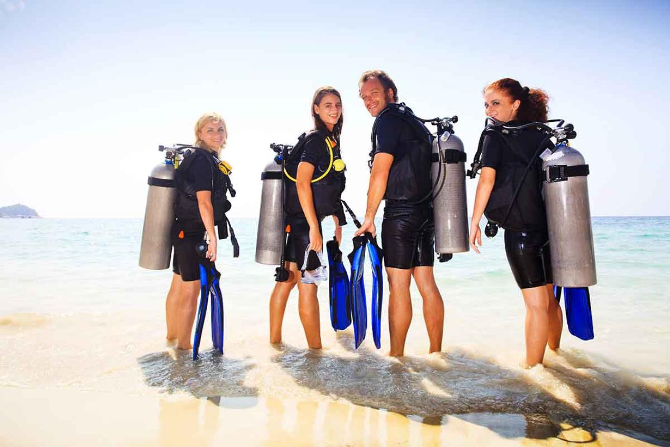 family scuba diving travel