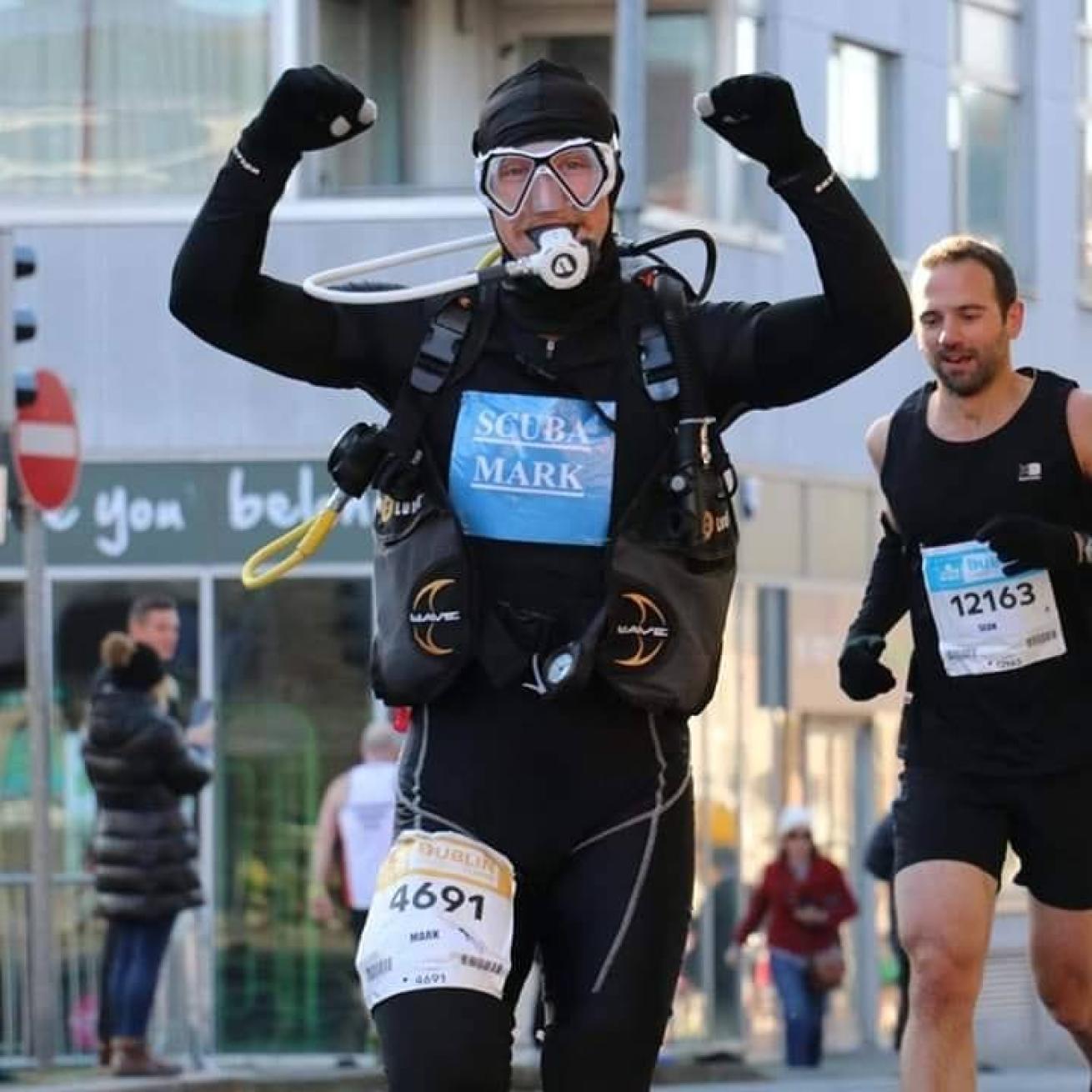 Scuba Mark Runs Marathons