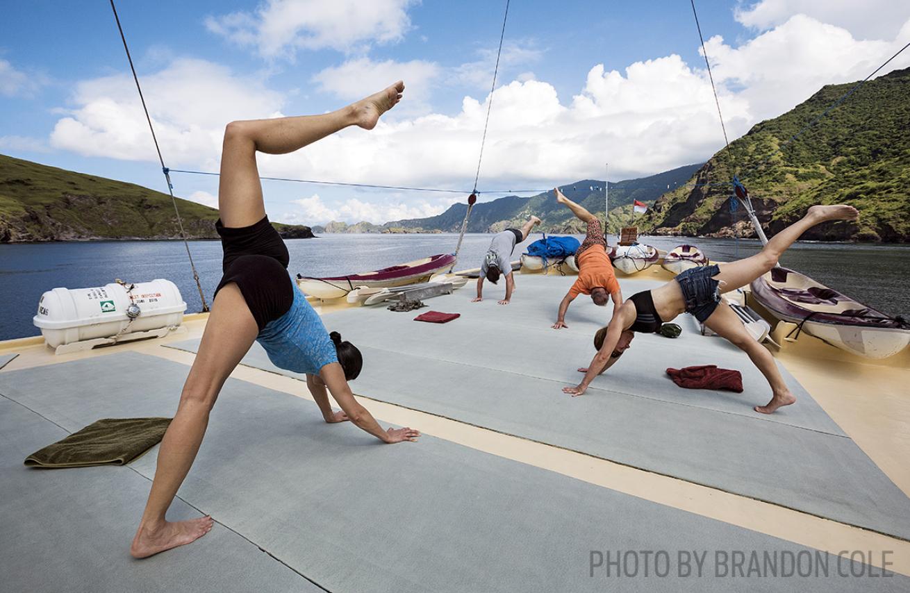 scuba diving seven seas liveaboard yoga deck