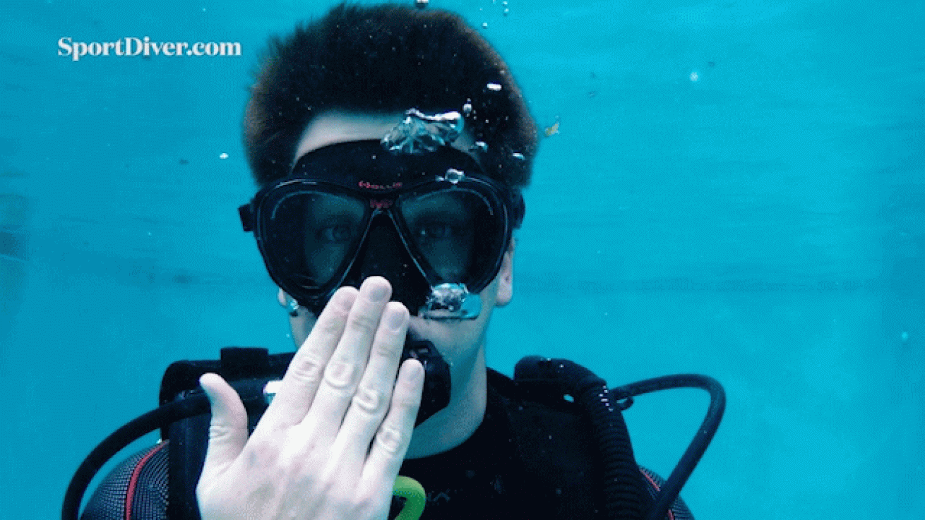 scuba diving hand signals Share Air