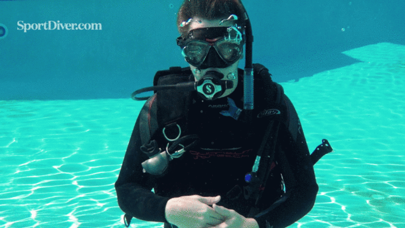 scuba hand signals sick