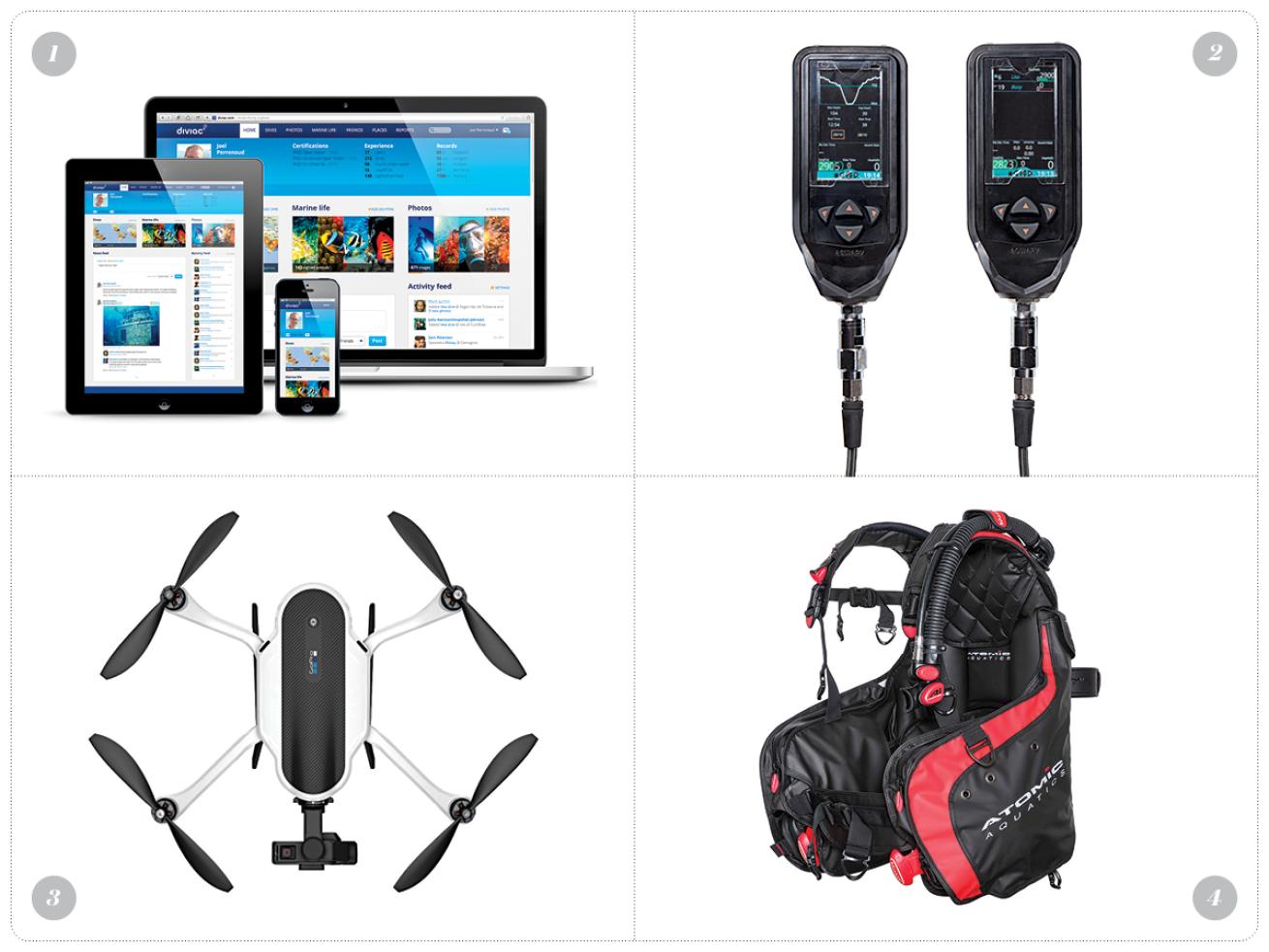 High-tech scuba diving gadgets and gear