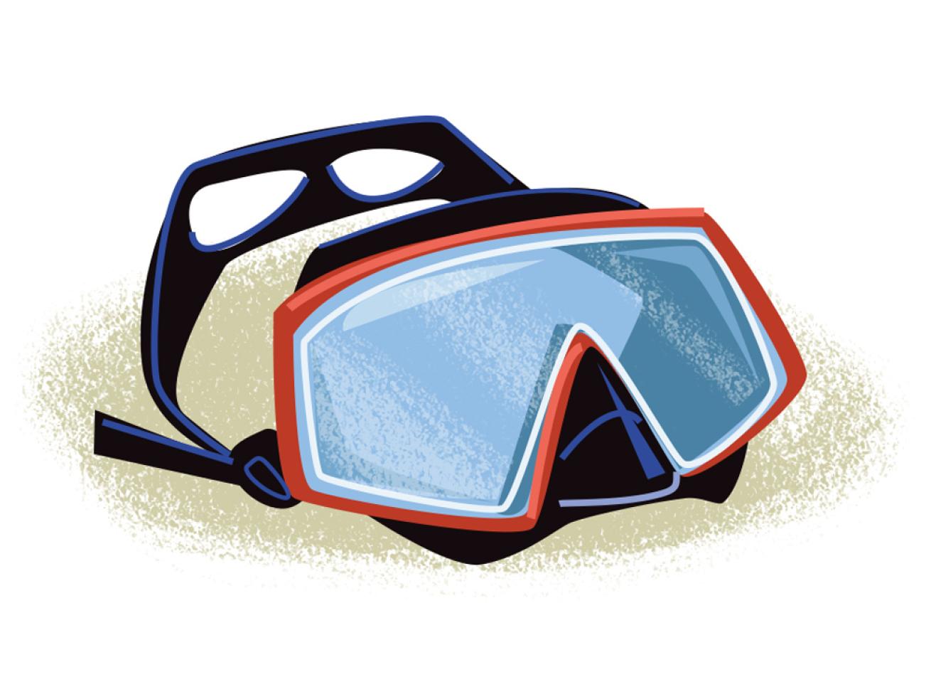 Sport Diver Mask Illustration