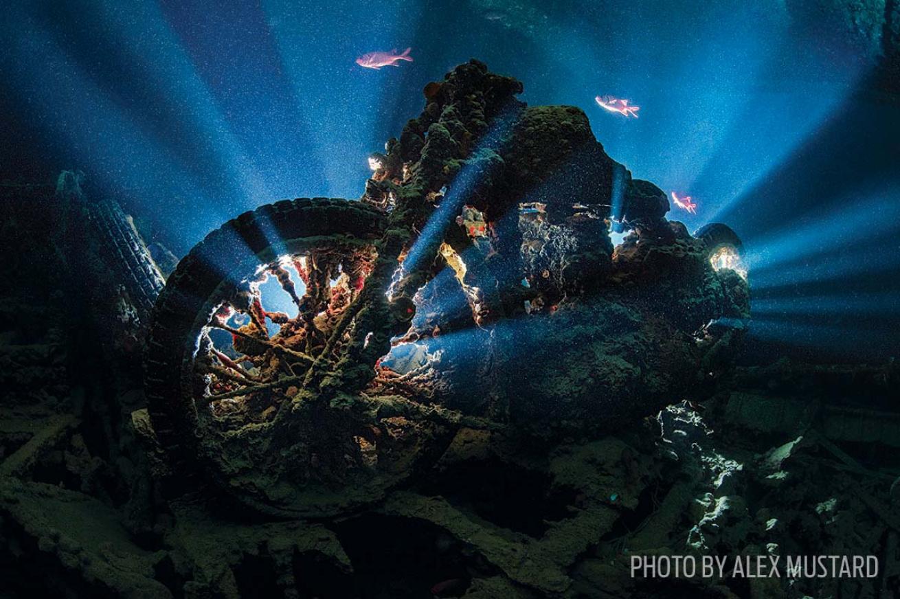Thistlegorm wreck motorcycle red sea