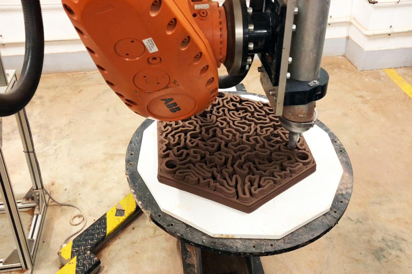 3D printing of a terracotta tile