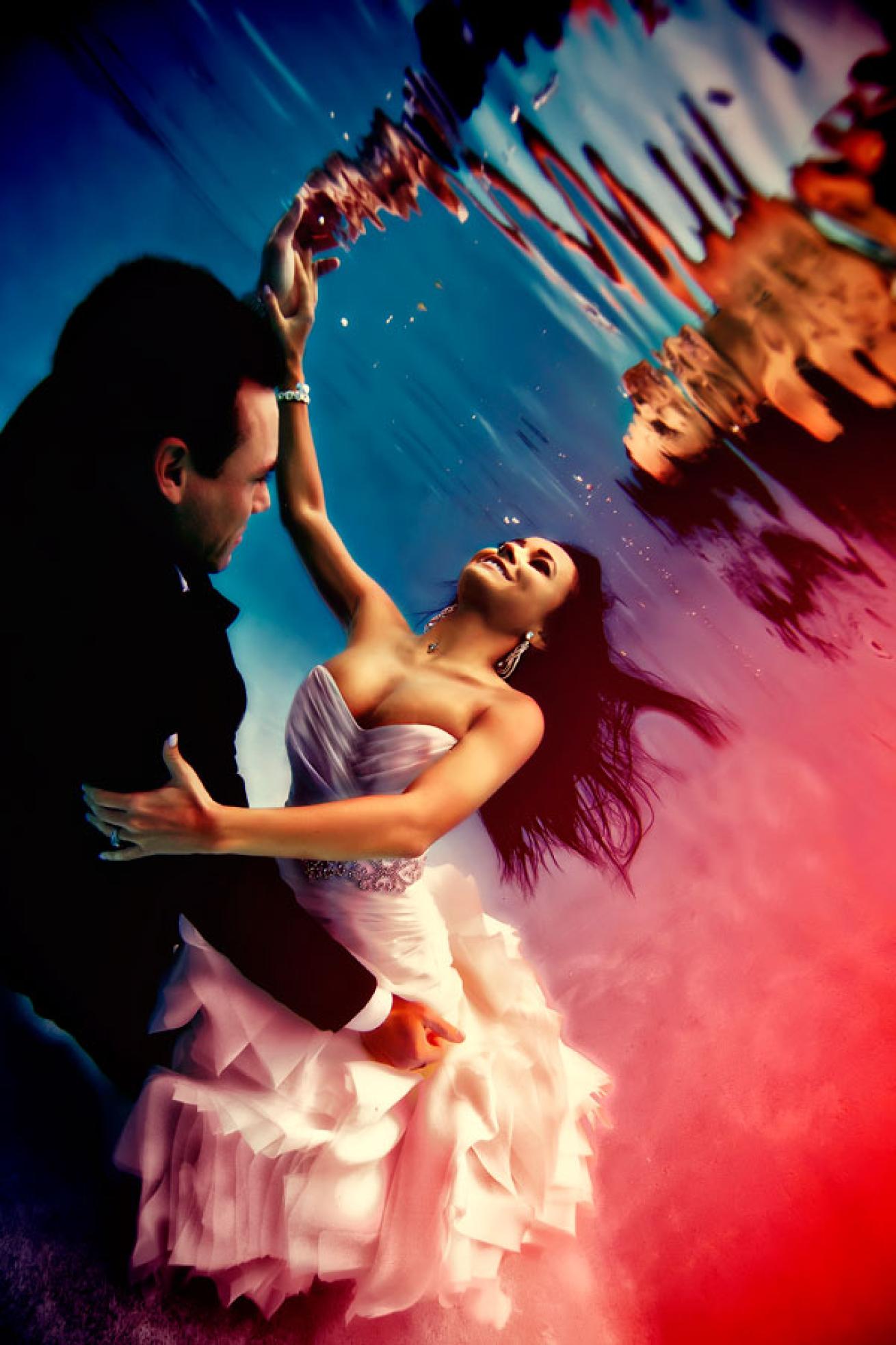 trash the dress underwater photos