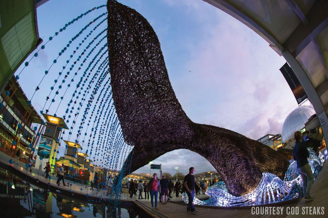 willow whale sculpture england