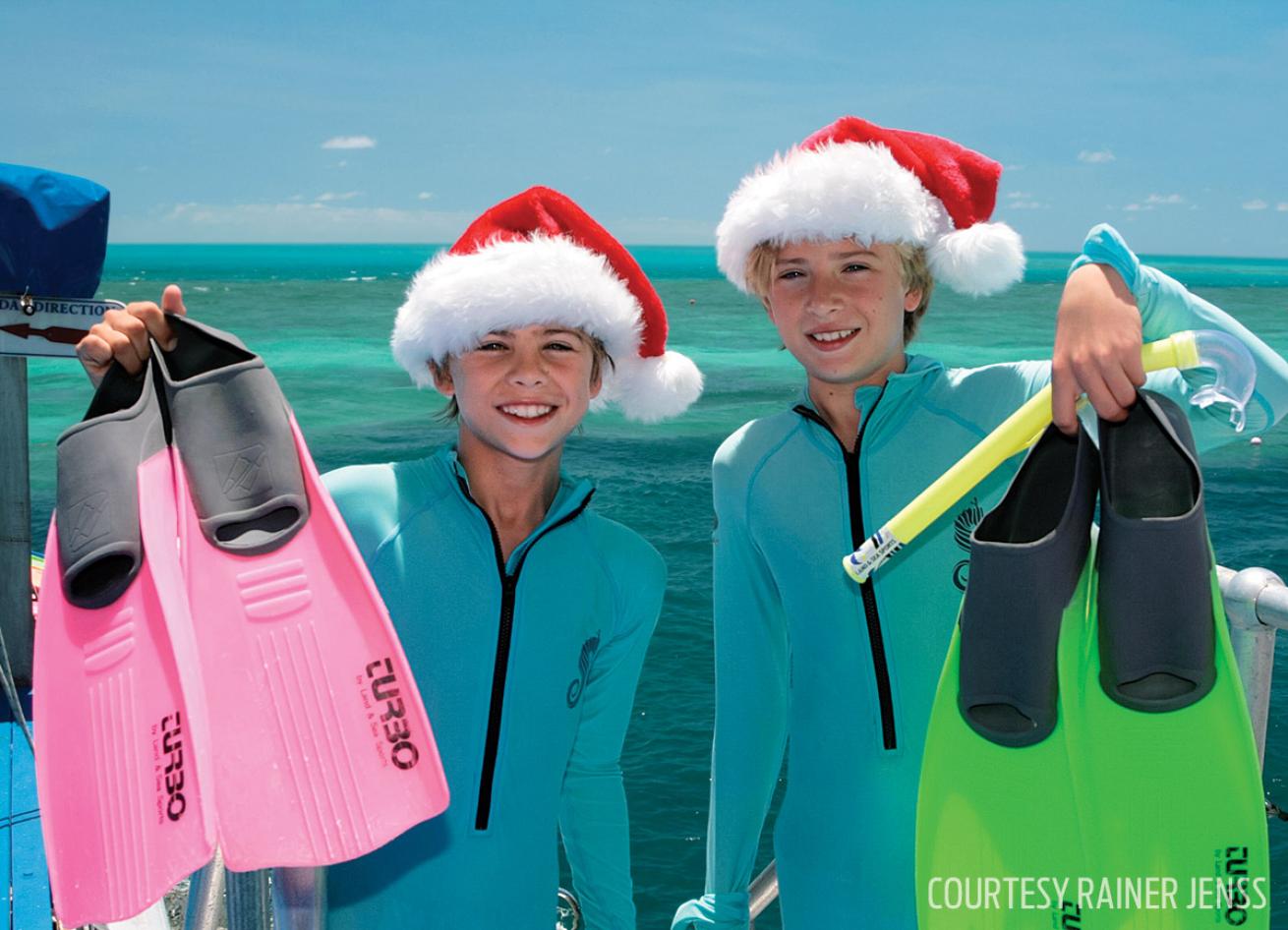 boys scuba diving