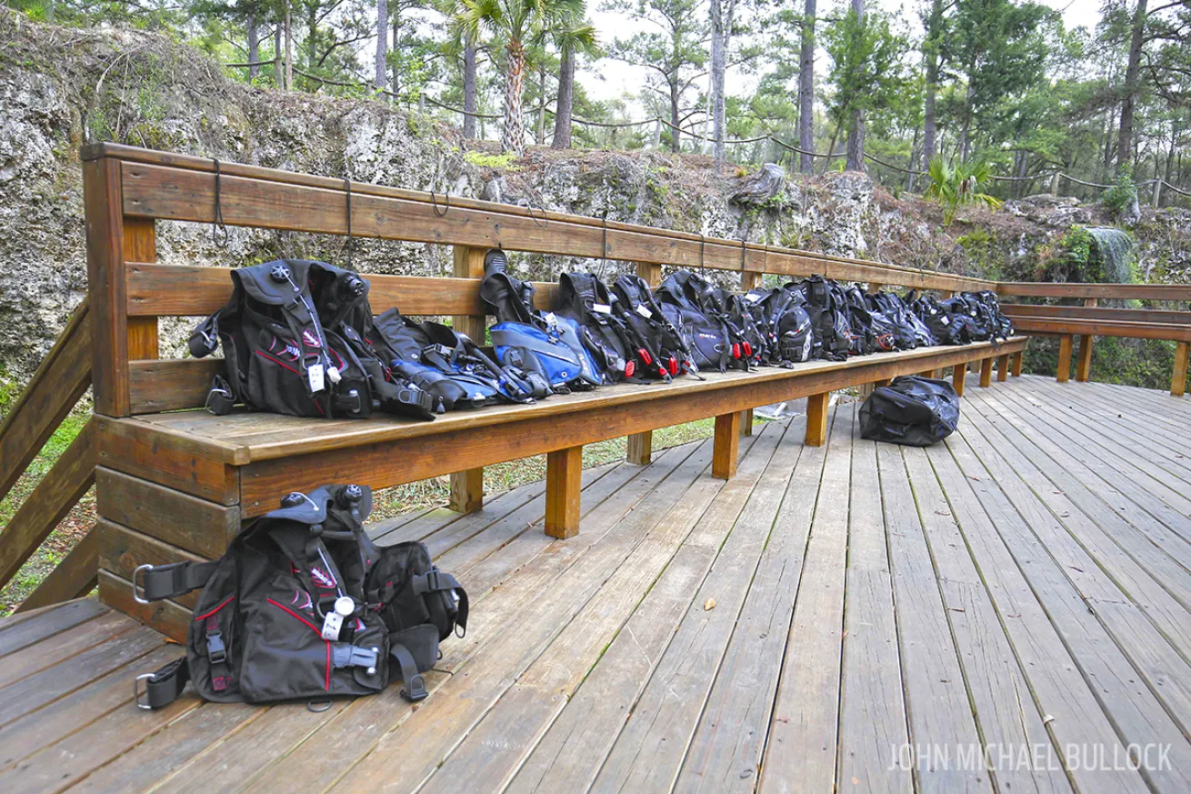 Scubalab 2016 bc gear test at Blue Grotto