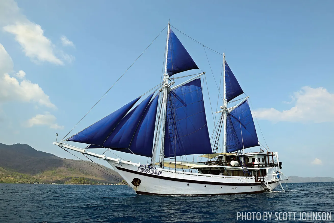 The liveaboard Komodo Dancer in the waters of Komodo 