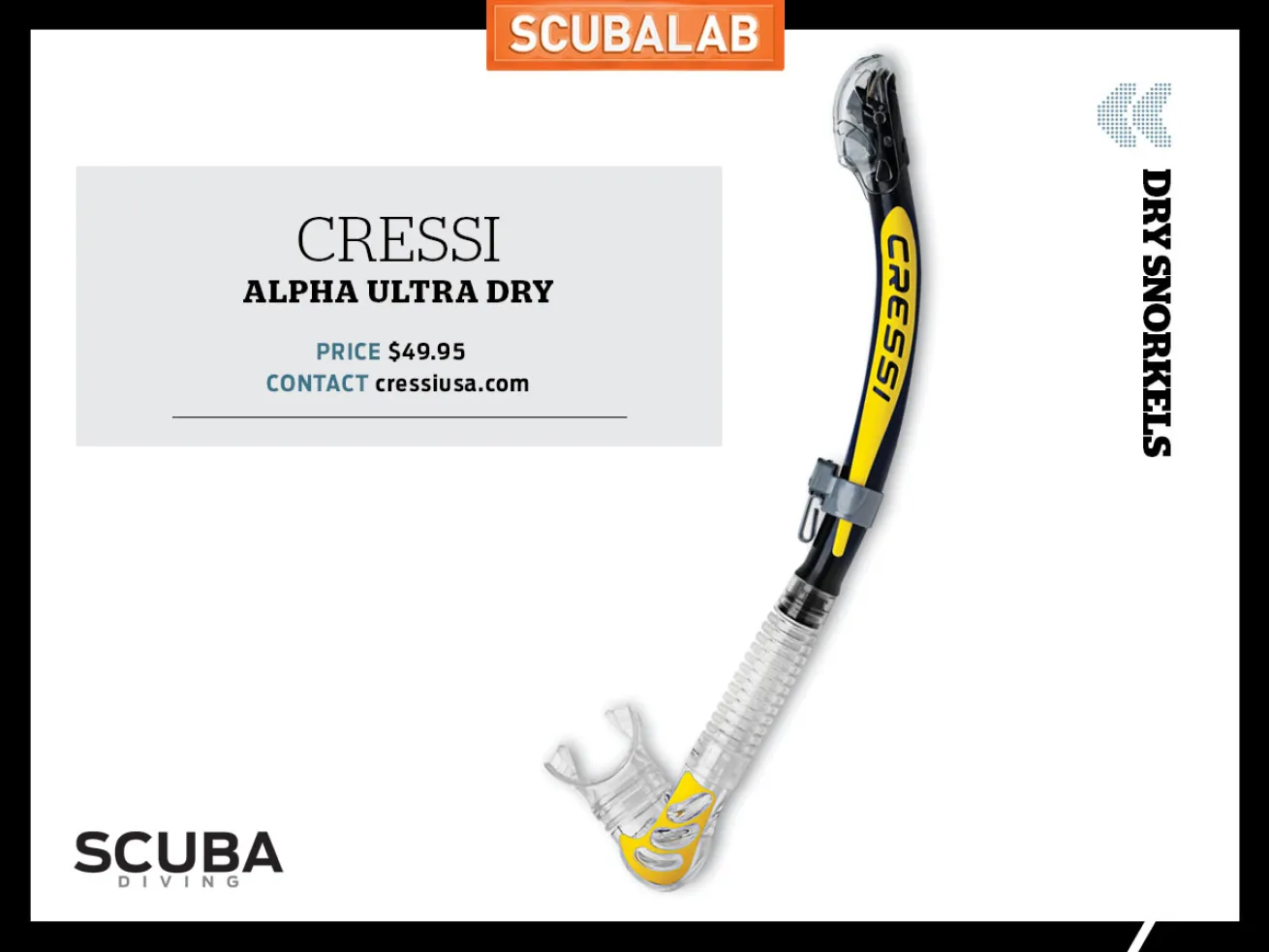 Cressi Alpha Ultra Dry Snorkel