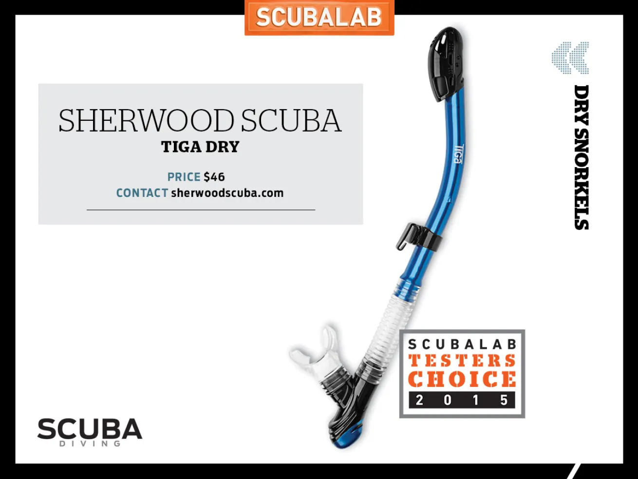 Sherwood Scuba Tiga Dry Snorkel
