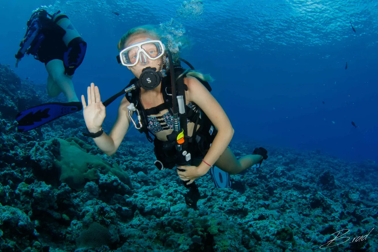 scuba diving yap underwater photo kids