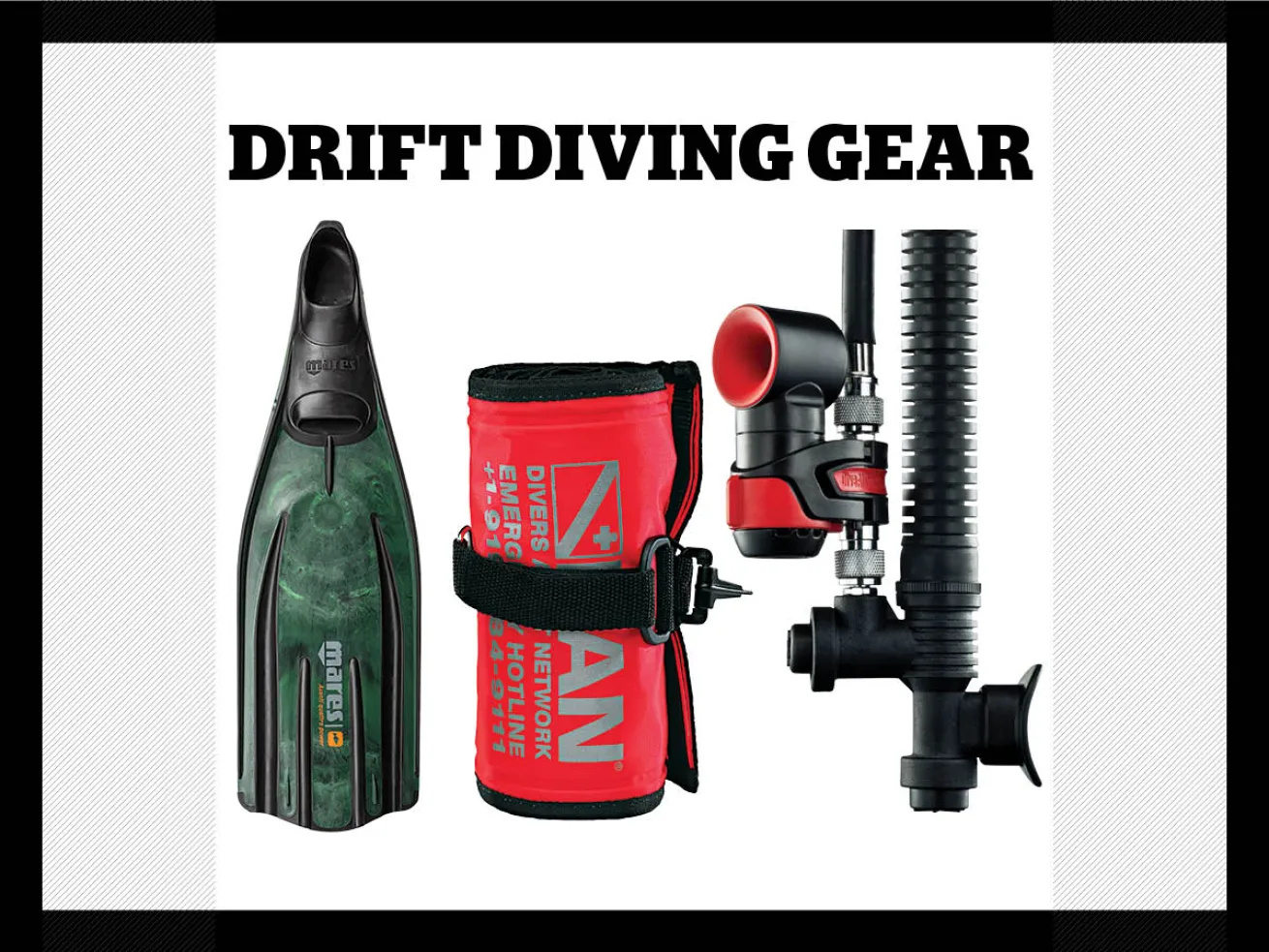 Scuba diving gear for drift diving