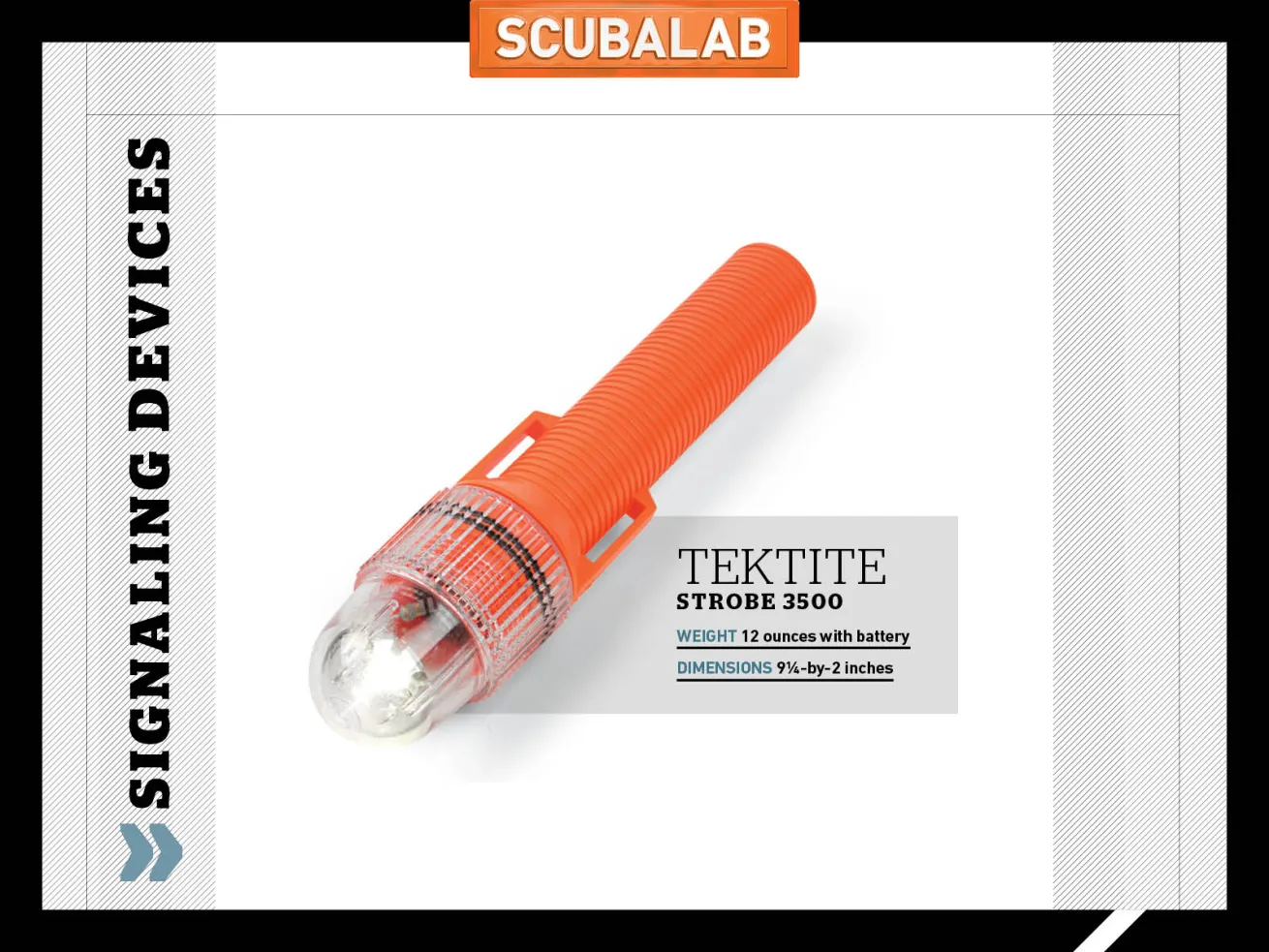 ScubaLab emergency signaling dive gear Tektite 3500 strobe light