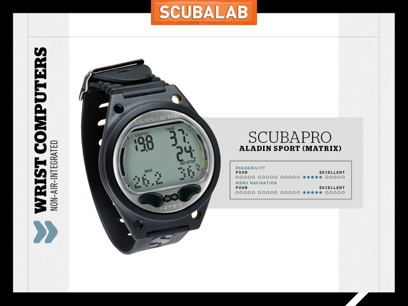 Scubapro Aladin Sport (Matrix) dive computer ScubaLab review