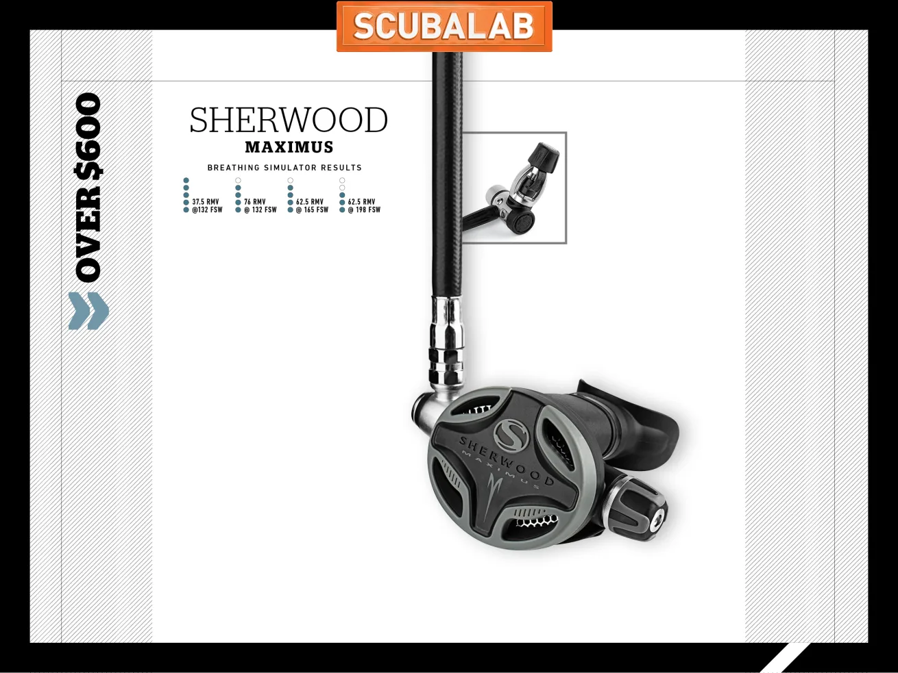 Sherwood Scuba Maximus diving regulator ScubaLab review