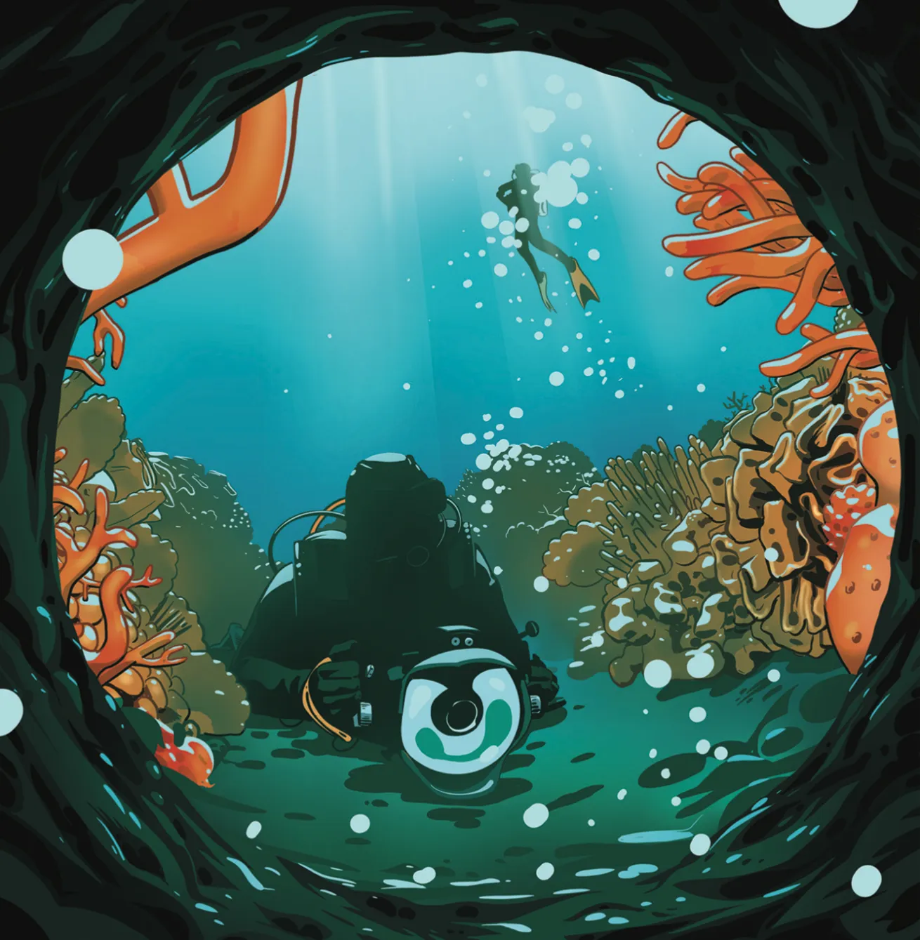Scuba diving illustration