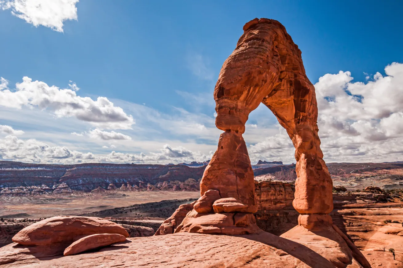 Orange stone arch