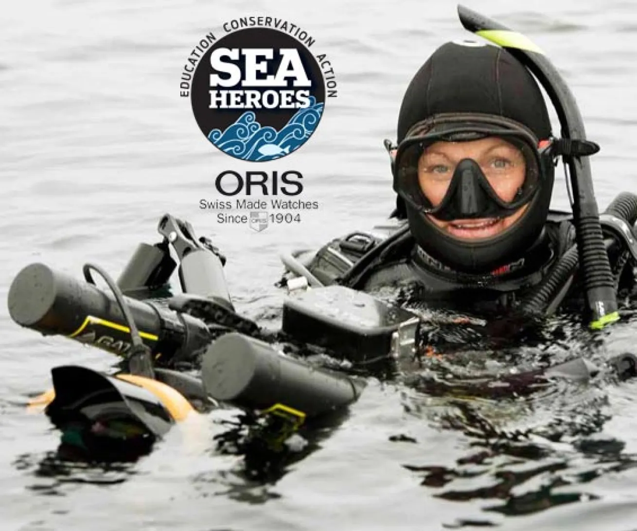 Scuba Diving Sea Hero Annie Crawley Geared Up in the Water