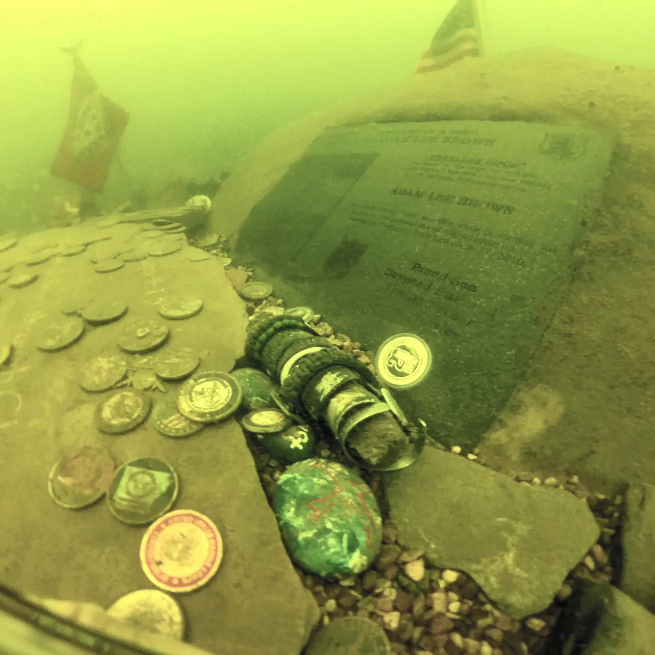 Fearless Rock is the country’s first underwater veterans memorial the lake’s most popular dive site.