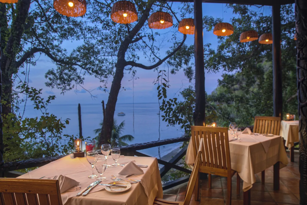 A view from Anse Chastanet’s Treehouse restaurant