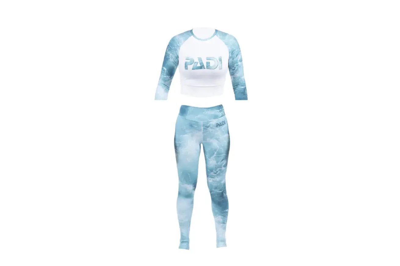 Cape Cali PADI® Tranquil Waters Cropped Rashie and Leggings | Scuba Diving