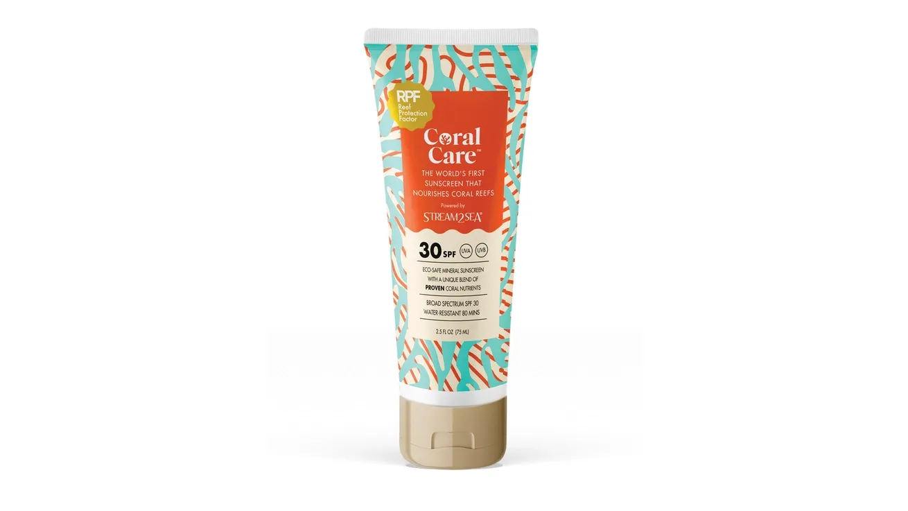 Stream2Sea Coral Care SPF 30 reef-safe sunscreen tube