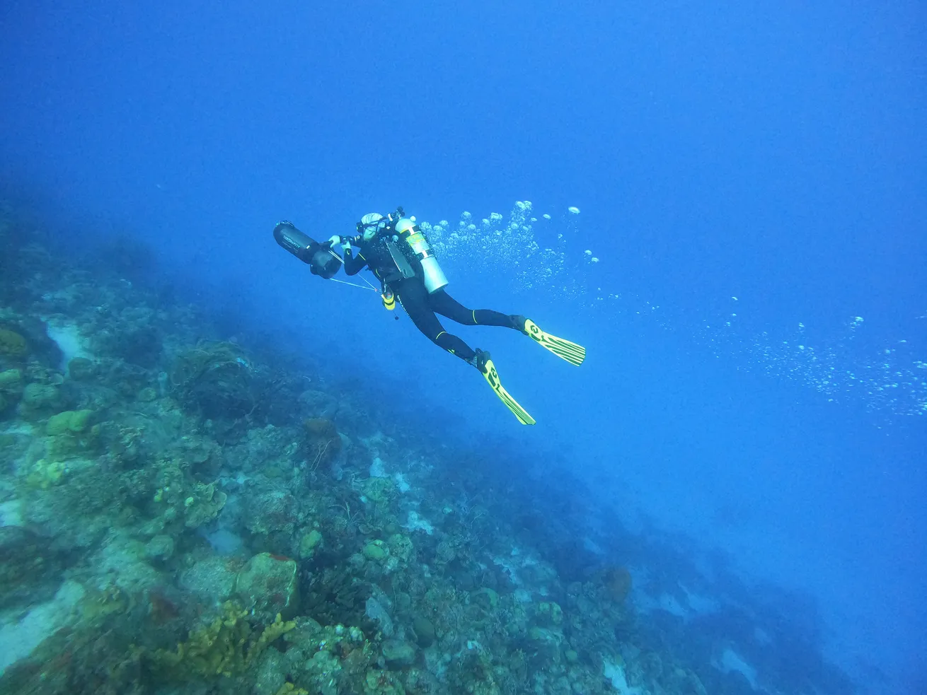 Nicole enjoys Bonaire by DPV