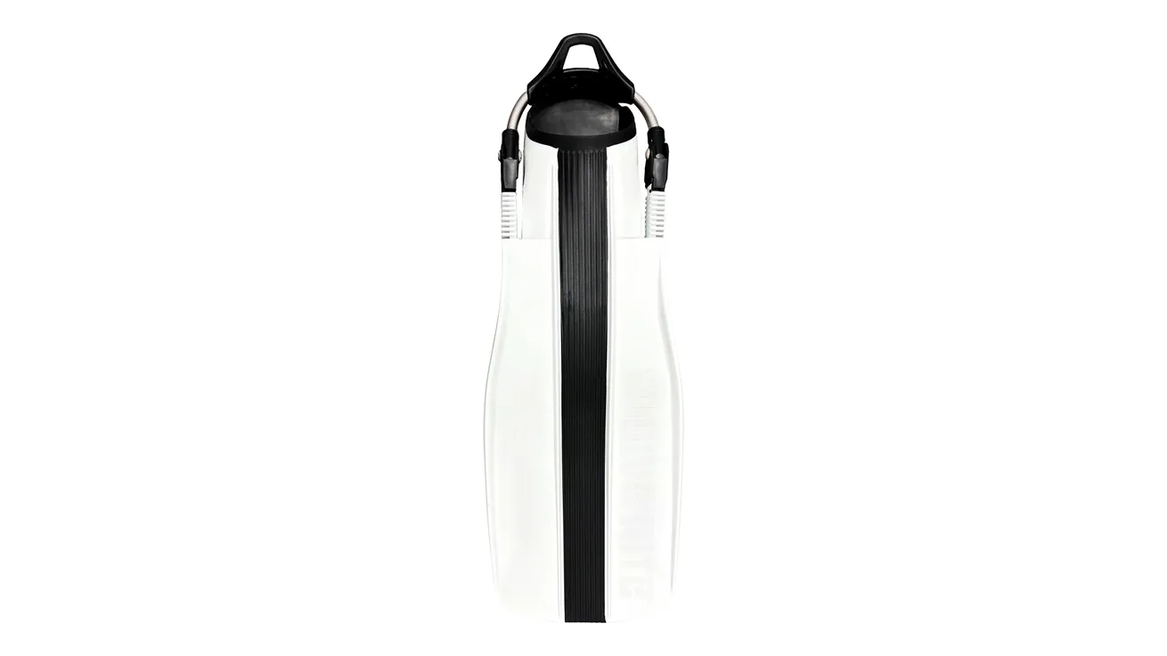 Dive Rite XT Fin white scuba fin with black center blade and spring heel strap