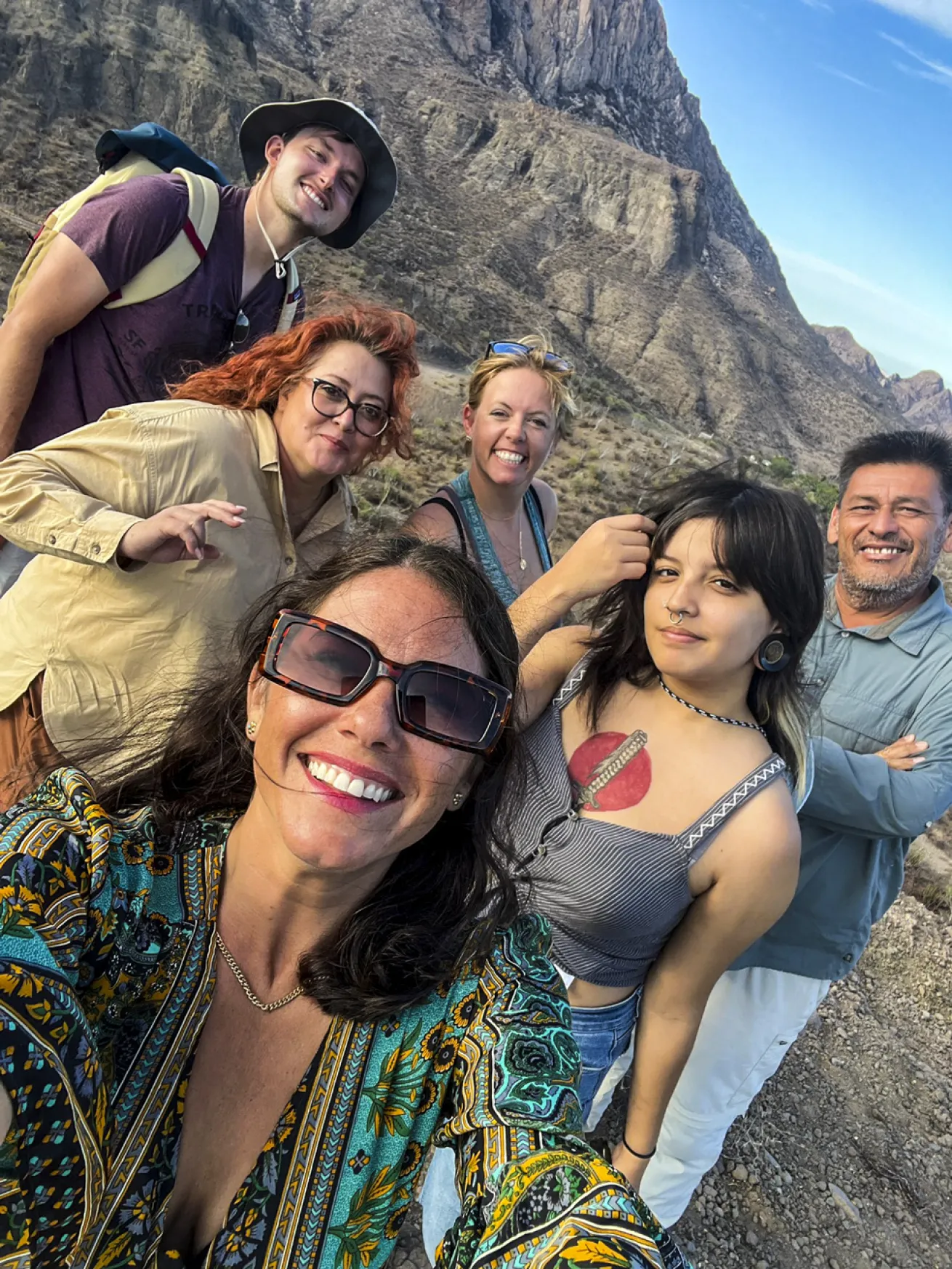 Alexis Jabbour captures one of the group’s many mountain vista stops outside Loreto.