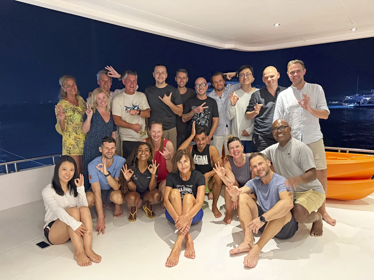 Divers and guides gather for one last night, still radiating in the afterglow of more than two dozen magical dives.