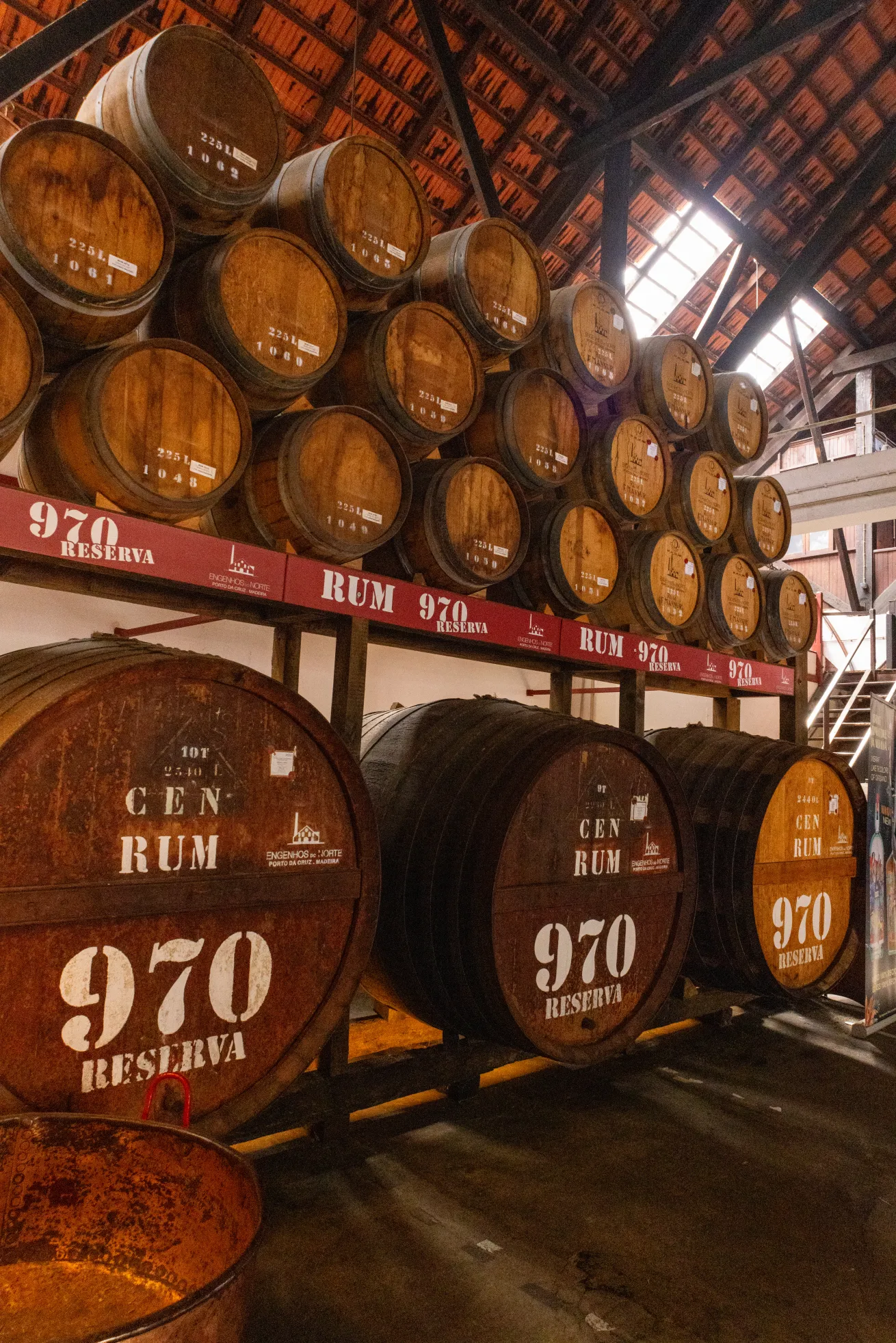 Rum barrels at Engenhos do Norte.