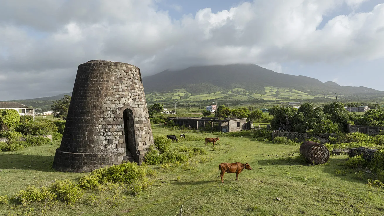 Remnants of an old sugar mill in Dieppe Bay Town.

