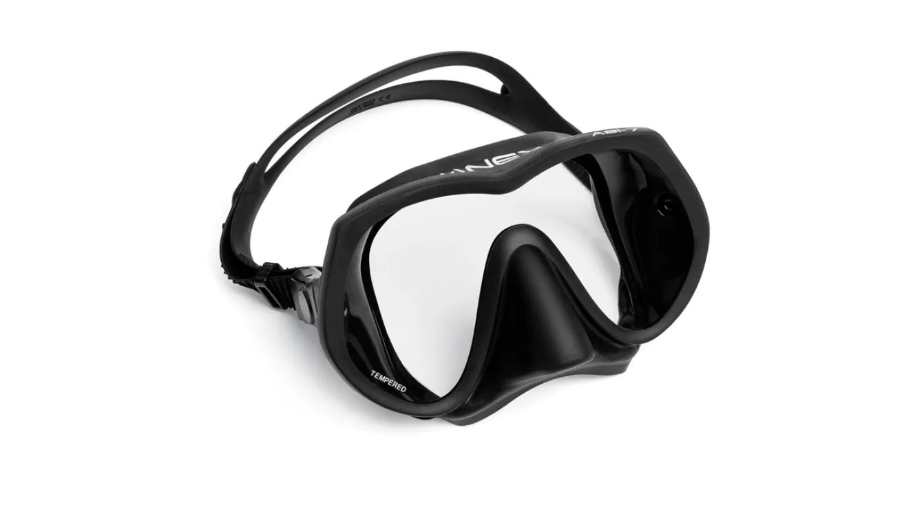 Nex ABI frameless dive mask with single lens and silicone skirt